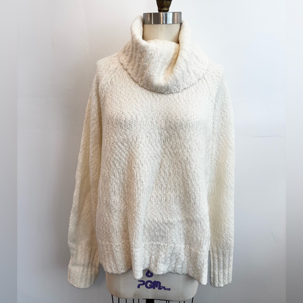 J. Crew Ivory Cable Knit Sweater